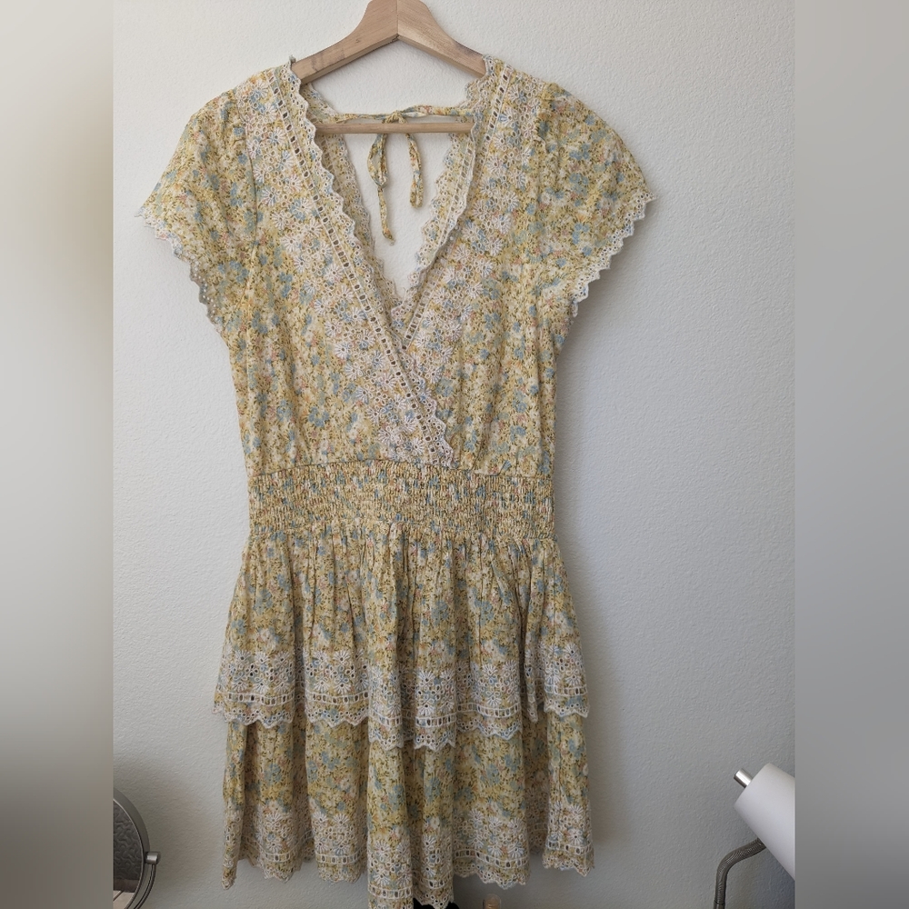 Yellow floral summer dress- American Eagle- Medium